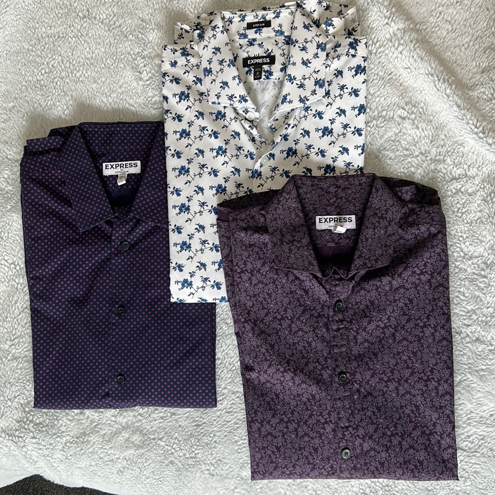Express Men’s - Medium Extra Slim Button Down Trio